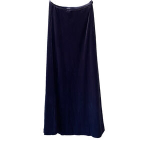 Calvin Klein Skirt Size Small Black Velvet Maxi Elastic Waist USA Vintage Witchy